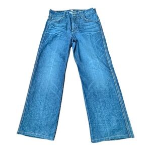 7 For All Mankind Relaxed Bootcut Blue Denim Jeans 100% Cotton Women’s Size 30